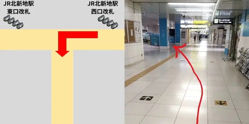 進んで行くと交差点が現れるので左に曲がります。