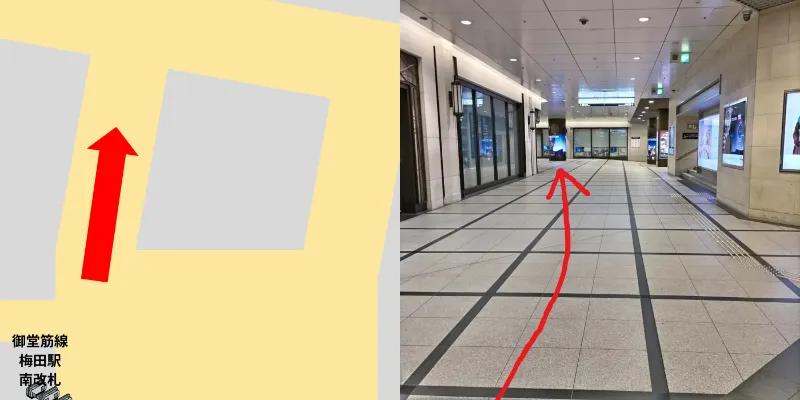 引き続きまっすぐ進んで行きます。